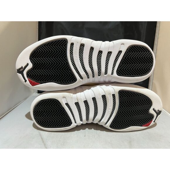 AIR JORDAN 12 RETRO (GS) WHITE/VARSITY RED BLACK - 153265 163 Youth size 5 - Picture 7 of 8